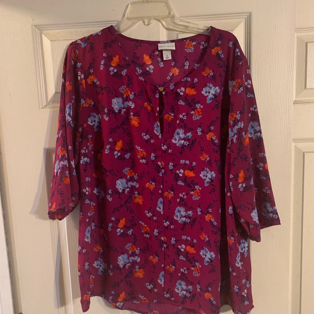 Ava&Viv 1X blouse